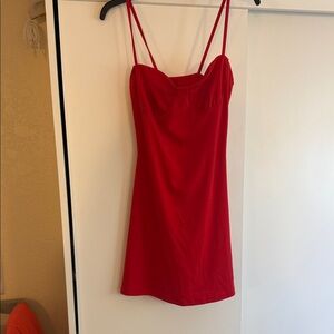 Red Spaghetti Strap Dress
